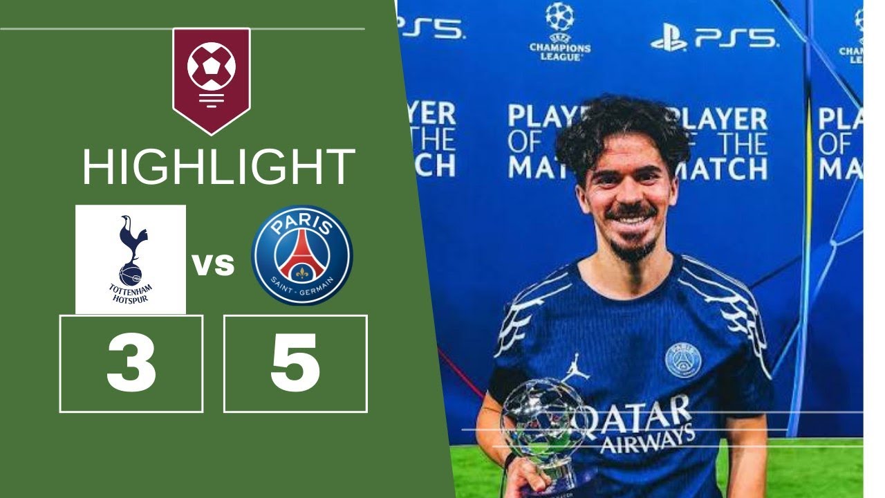 PSG vs Tottenham 5-3 | Goal Festival & Crazy Match Highlights ⚽️