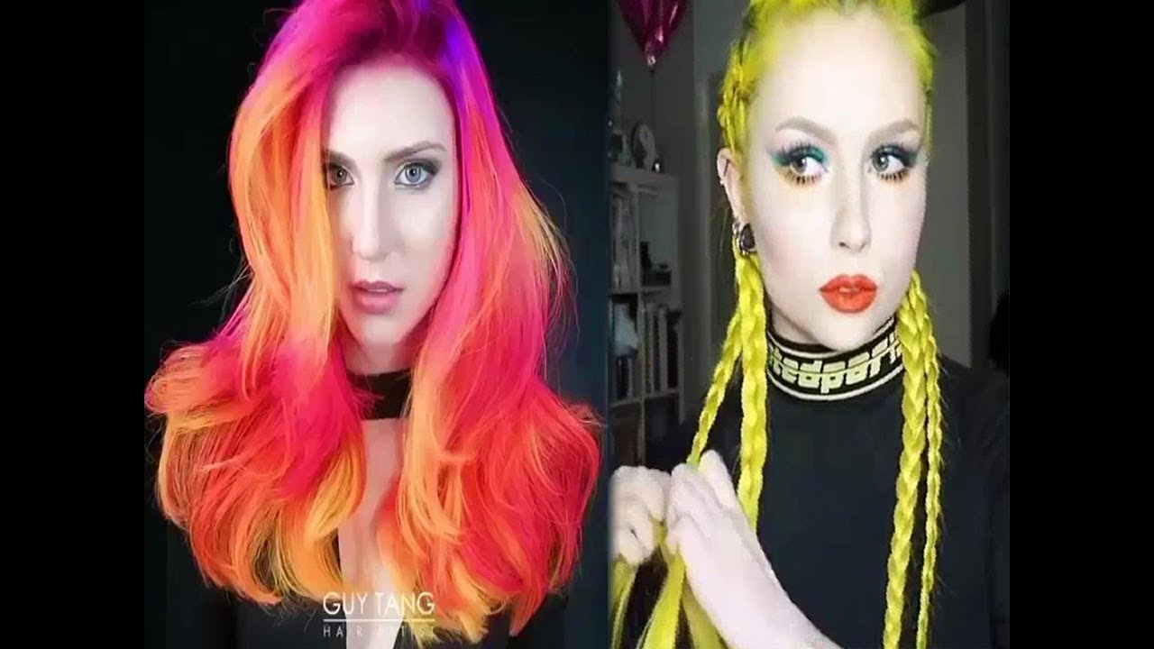 RAINBOW & FANTASY HAIR DYE VIRAL COMPILATION &hearts;️ Amazing beauty ideas &hearts;️