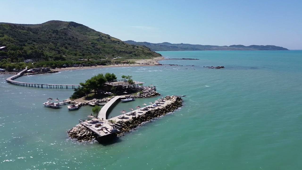 ☆012 Albanien , Insel mit Restaurant ,Camping Pa Emer