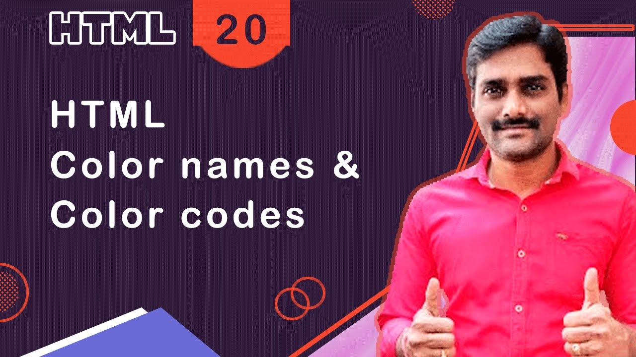 HTML Color Names & Color Codes - HTML Tutorial 20🚀