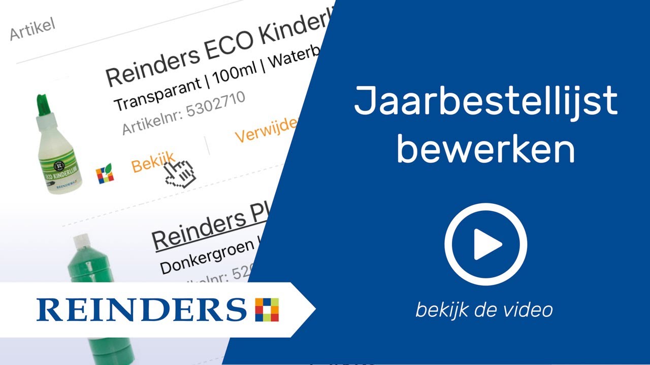 Jaarbestellijst Bewerken | Reinders Oisterwijk