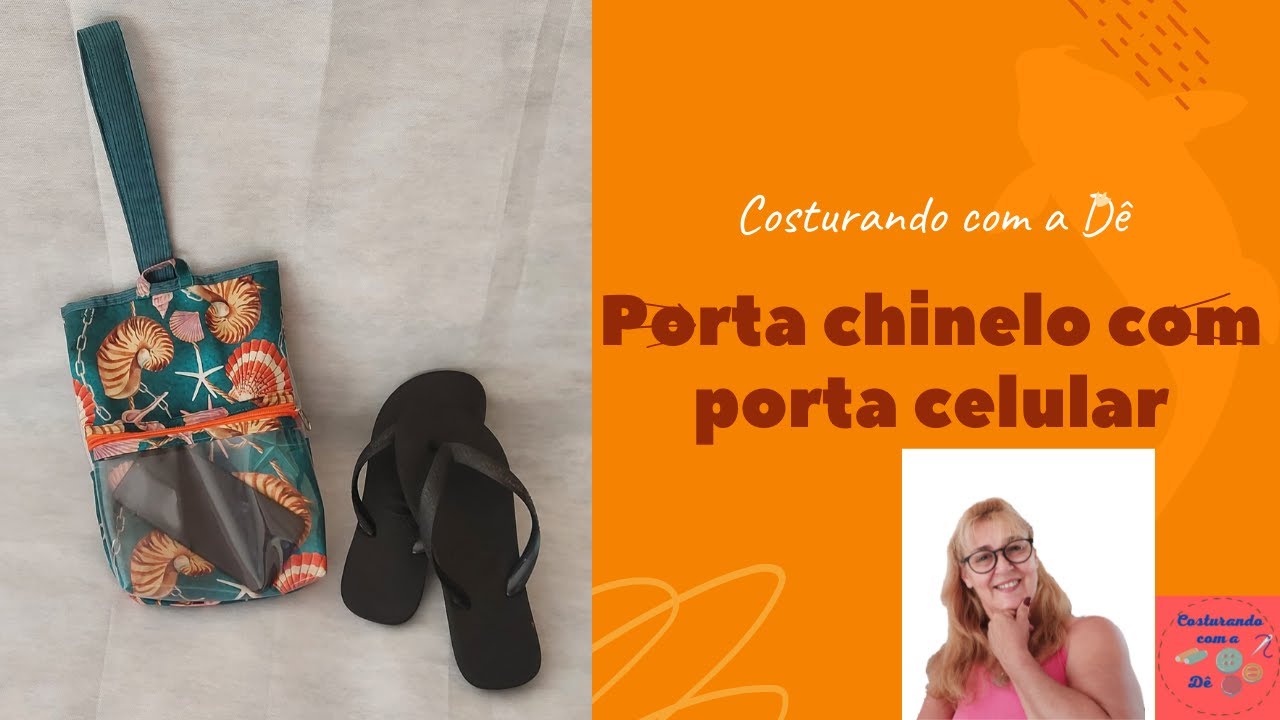 Passo a passo Porta chinelo - com porta celular para caminhadas na praia