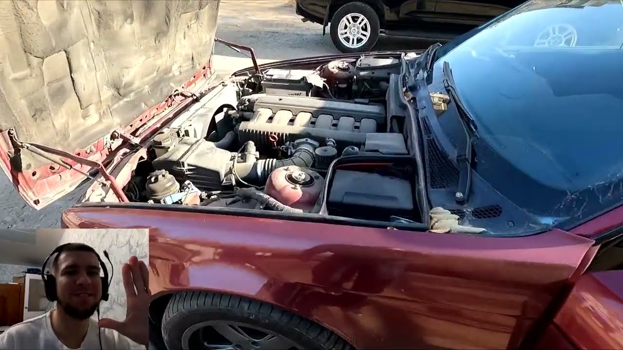 BMW e34 М50Б25 замена прокладки крышки клапанов и замена свечей