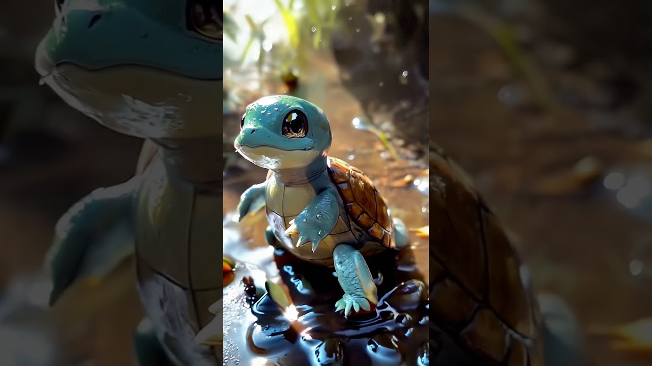 realistic Pok&eacute;mon evolutions - starter Pok&eacute;mon  #squirtle #charmander #bulbasaur #ashketchum #ai