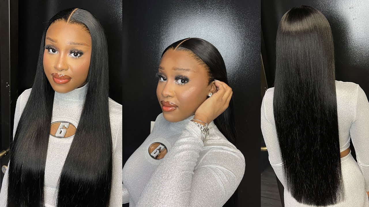 Long 26inch Straight Hair Bust Down🔥 No Baby Hairs😍 Classy and Gorgeous💯 OQHAIR X 