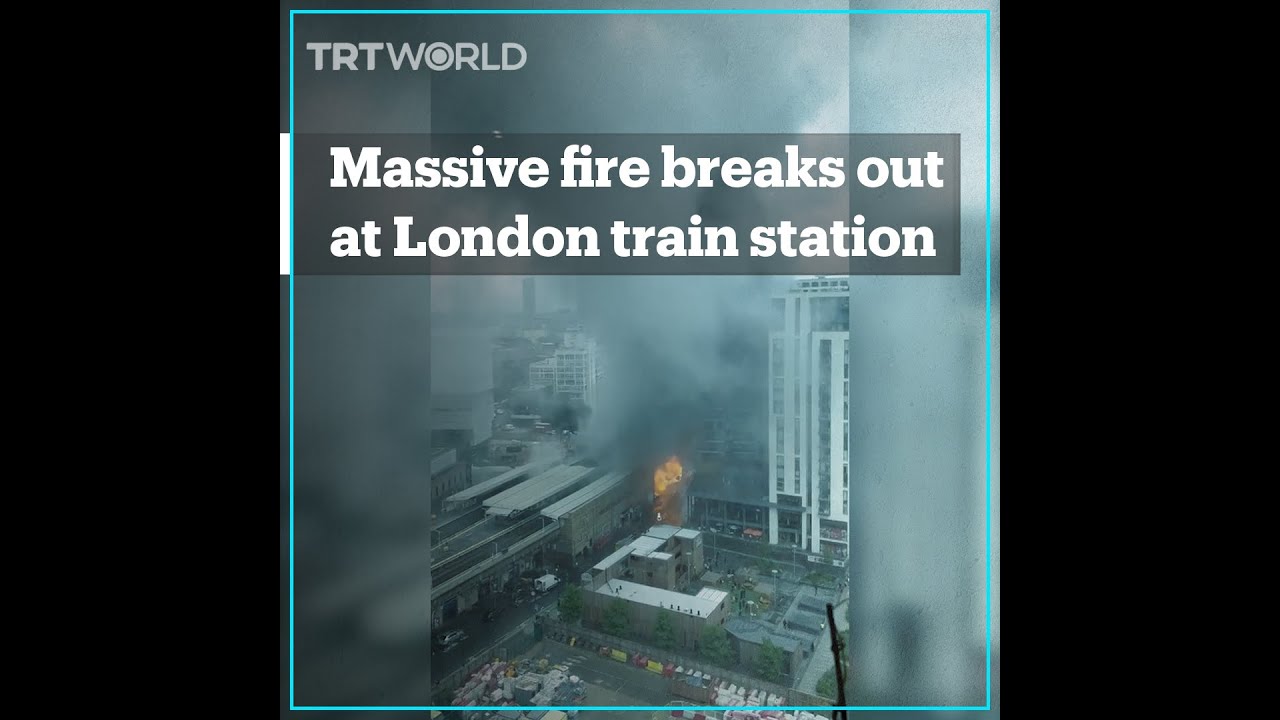 Fire breaks out at London train station