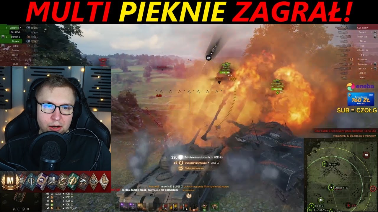 MULTI POKAZUJE MOC TARANA - 7600 DMG - OBJ.777 II