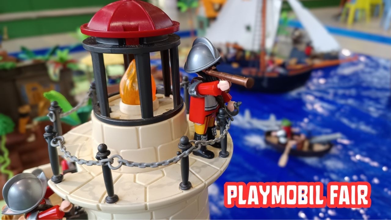Playmobil Fair Camprodon 🎡 Diorama Exhibition 2025. Pirate World with effects. Workshop Stop Motion.