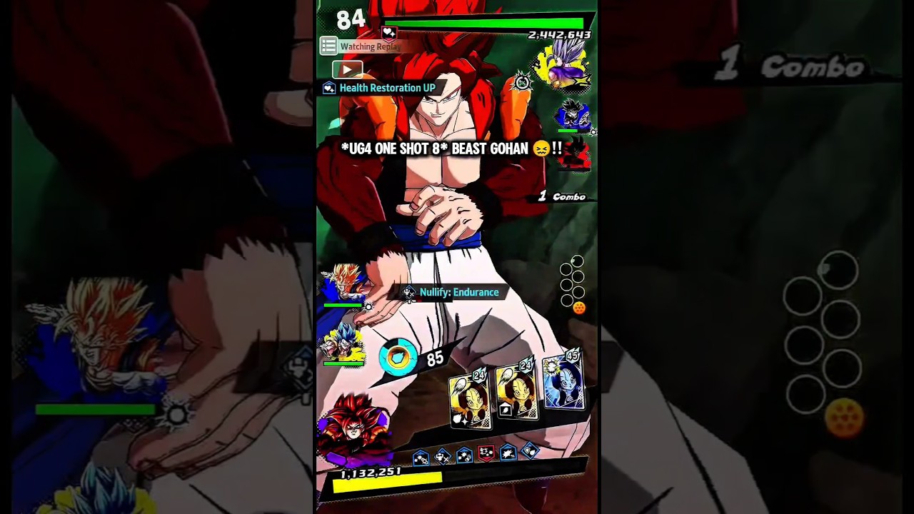 ULTRA SSJ4 GOGETA ONE SHOTS THE GAME!😮&zwj;💨🔥!!(Dragon Ball Legends) #dragonballlegends #dbl #dblegends
