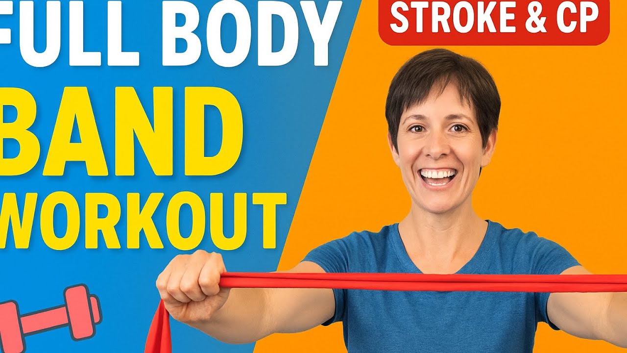 Full Body Resistance Band Workout for Stroke Recovery & Cerebral Palsy | Adaptive Fitness Training