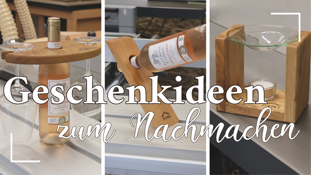 Einfache Geschenkideen zum Selberbauen | DIY Weinhalter und Duftlampe