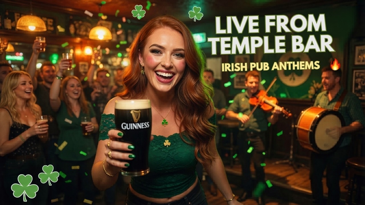 🍀 3 Hour Irish Pub Party Music LIVE FROM TEMPLE BAR | Celtic Drinking Songs & Pub Anthems