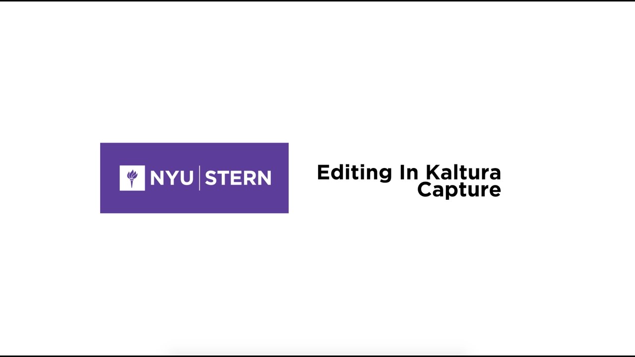 Editing in Kaltura Capture