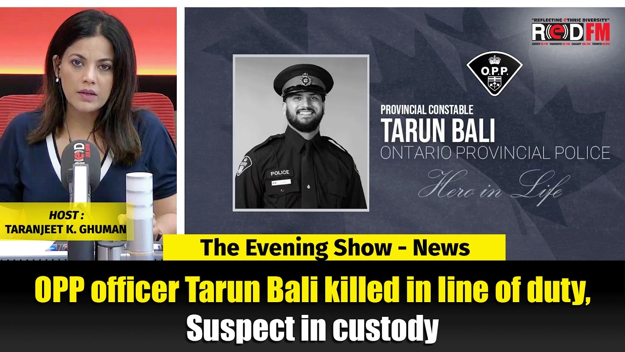 OPP officer Tarun Bali killed in line of duty, Suspect in custody