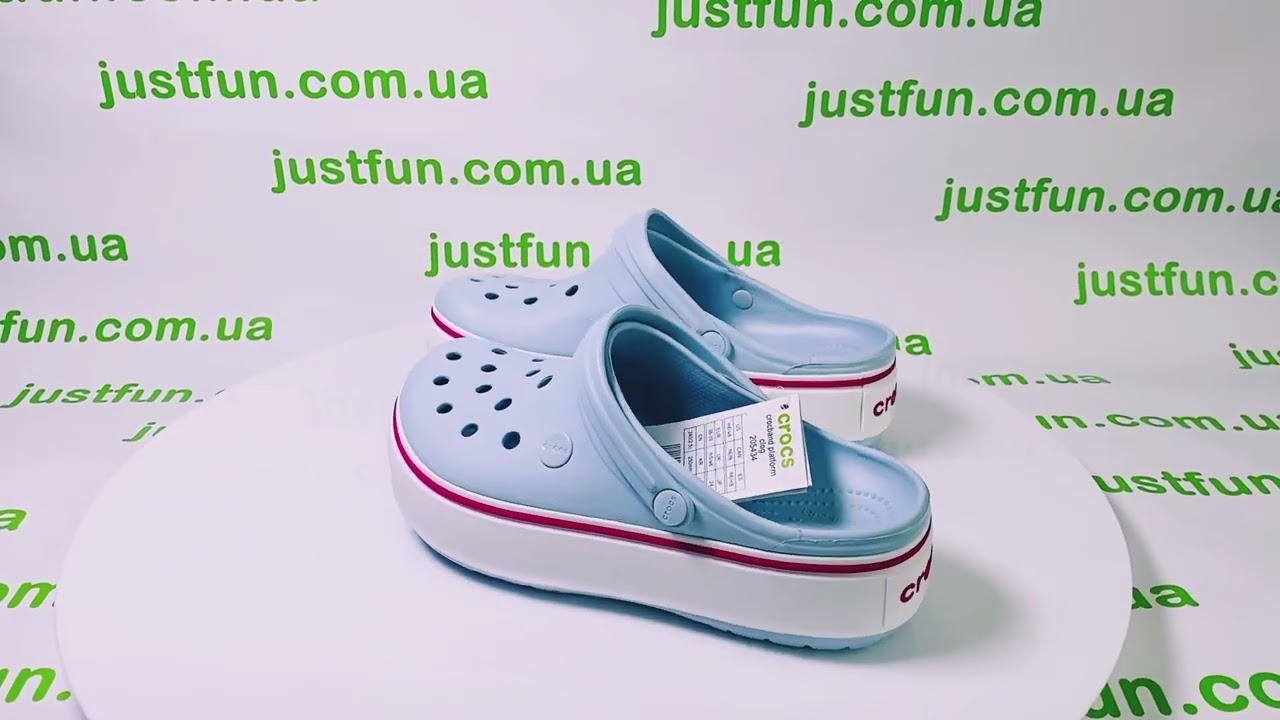 Сабо Crocs Crocband Platform Clog Ice/Blue