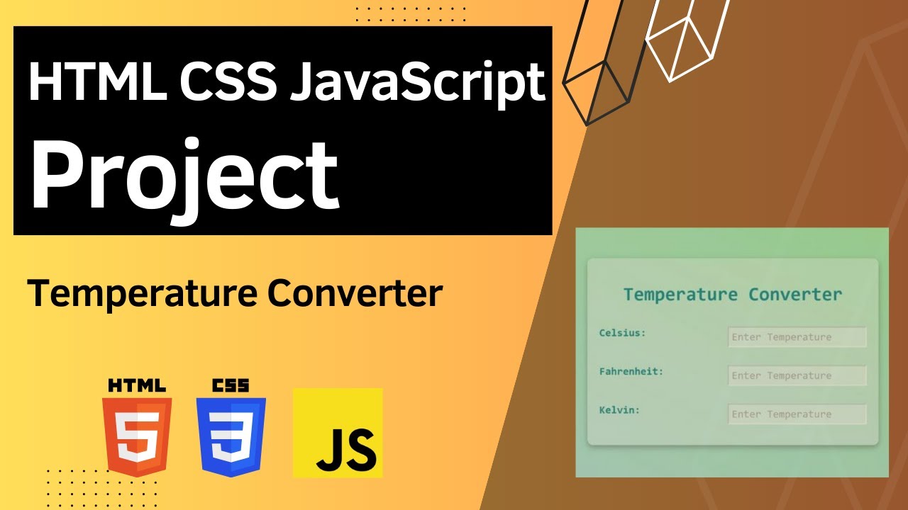 HTML CSS JavaScript Project - Temperature Converter