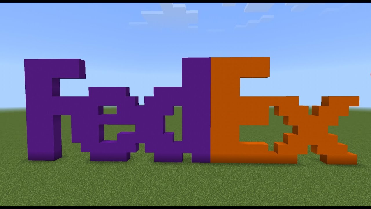 Minecraft Video: How To Make The FedEx Logo 