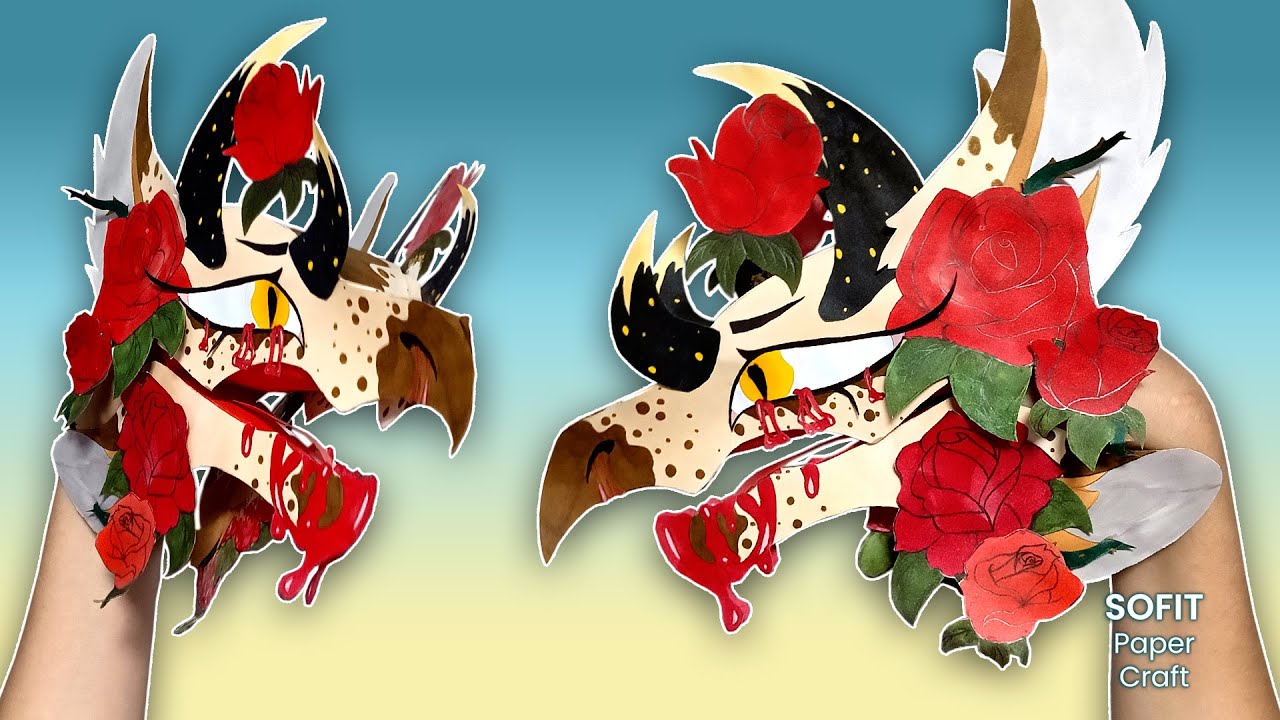 How to make a paper Dragon Rose on hand. / Sofit PaperCraft / DIY