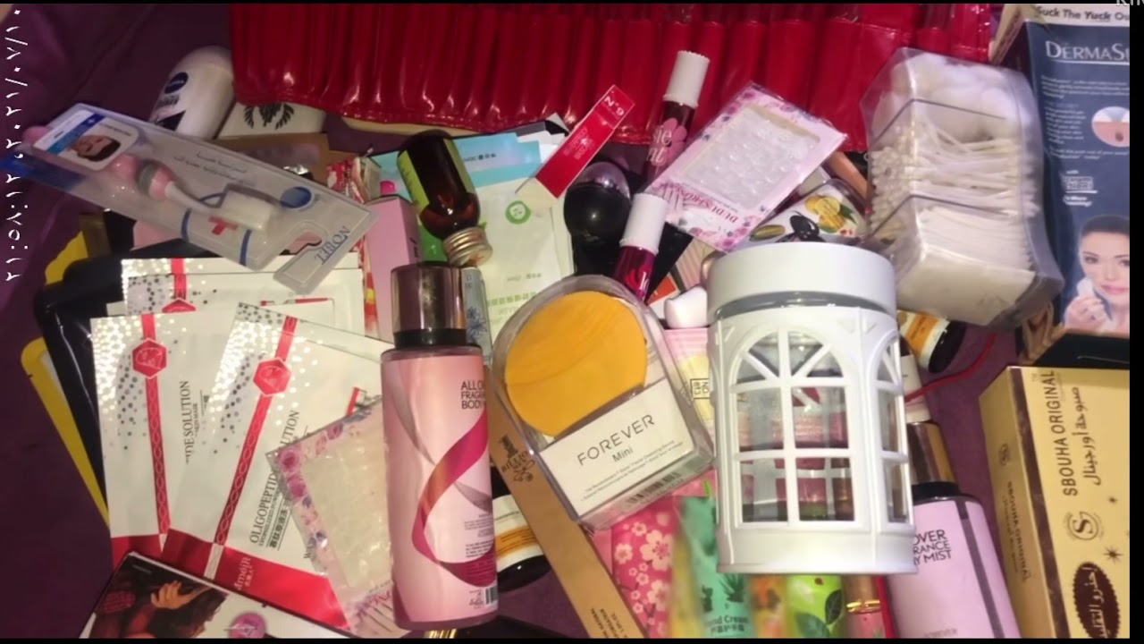 مشترياتي مع ذكر الاسعار ❤️ مجموعه فرش مكياج ❤️جهاز للرؤس السوداء 💞مشط حراري  🌸عطور مخمريه 🌸