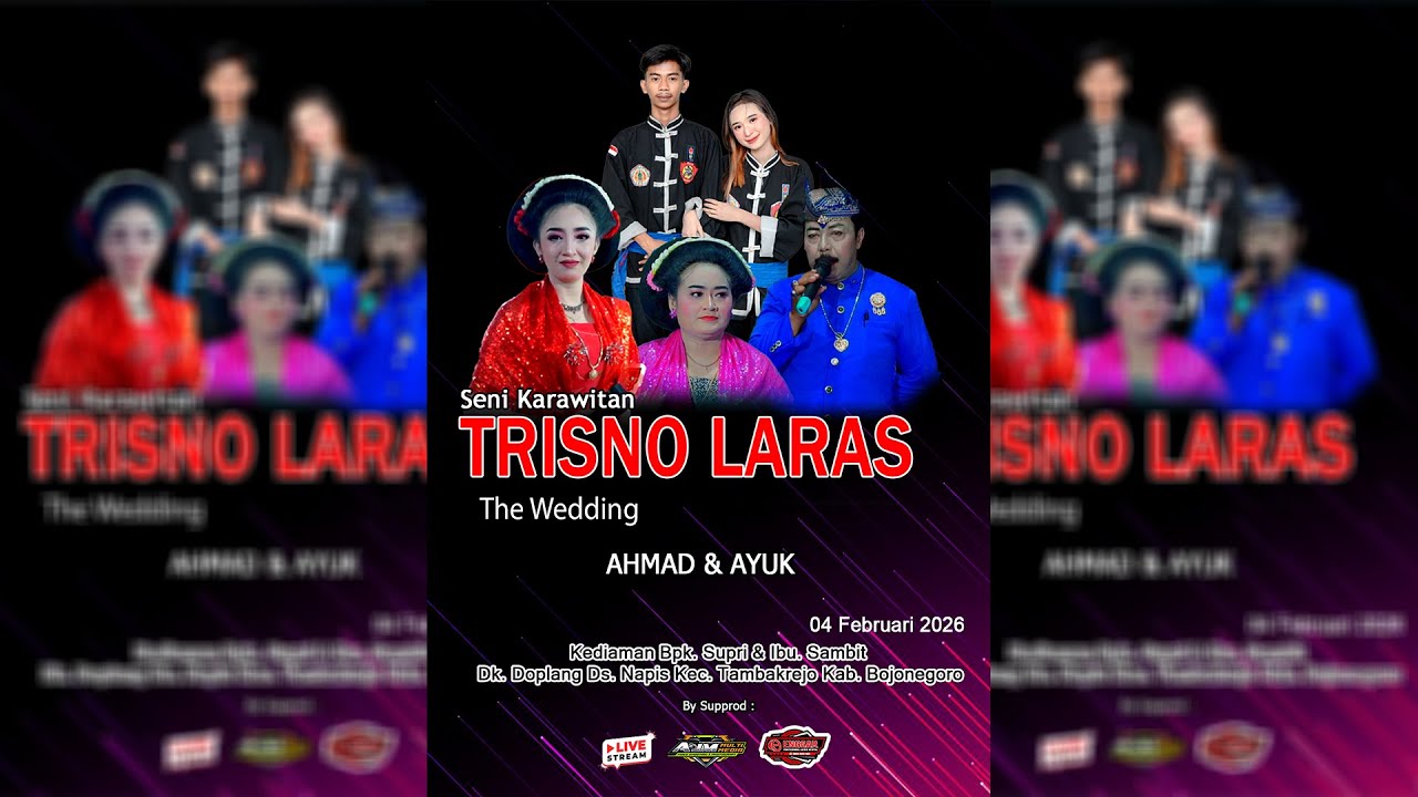 🔴Live SENI KARAWITAN || TRESNO LARAS || PERNIKAHAN '' AHMAD &  AYUK 