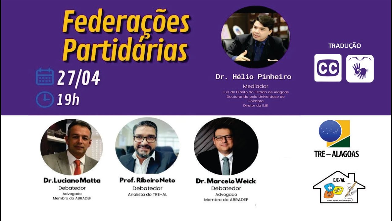 EVENTO EJE TRE-AL: Federações Partidárias