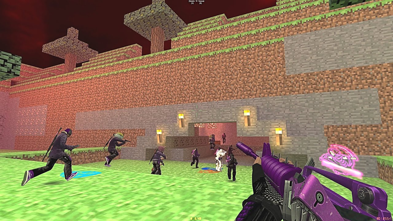 Counter-Strike: Zombie Escape Mod - ze_Minecraftworld_v1_dg on RiseOfZombies