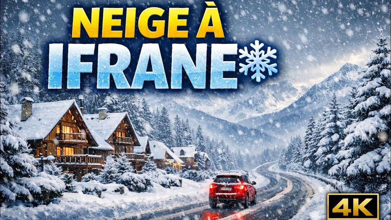 تساقط الثلج  بإفران         |            La neige de retour à  Ifrane