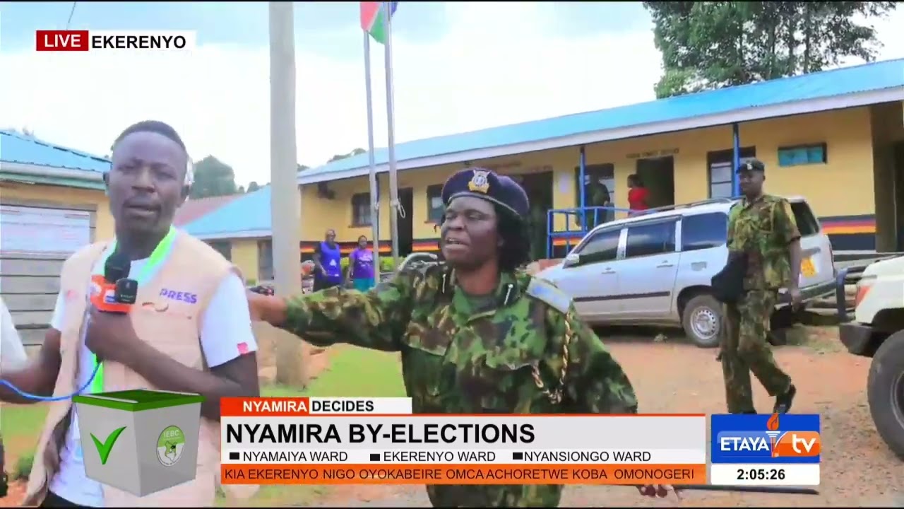 Etaya Tv Journalist Eric Maobe harassed by police while covering Ekerenyo ward by elections