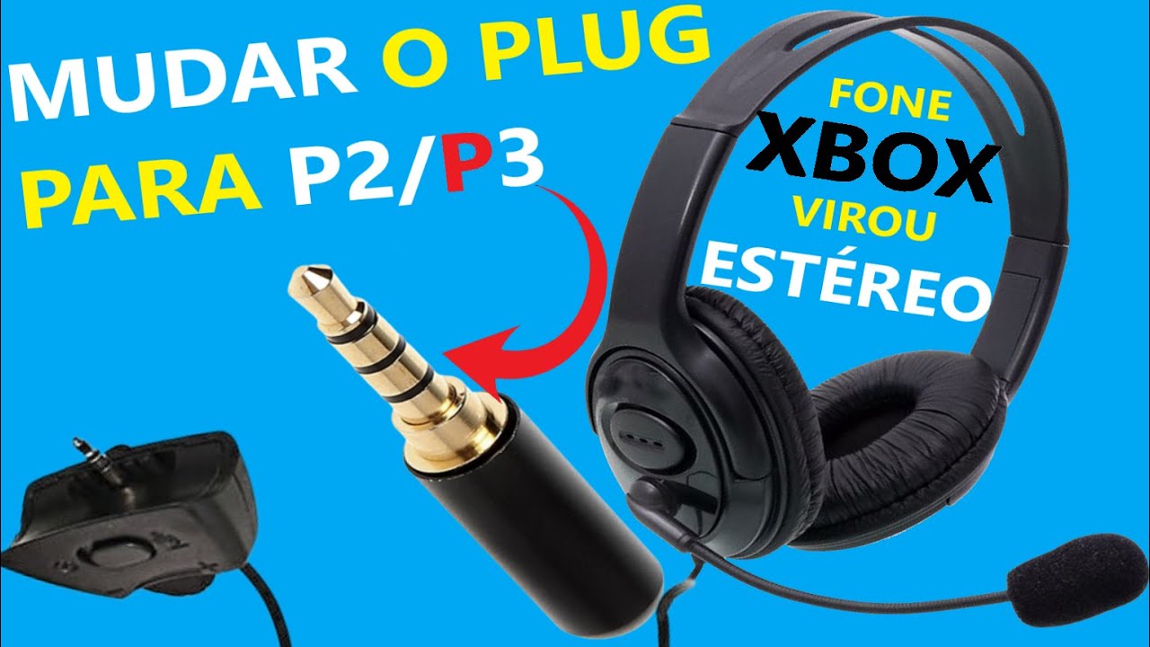 Como consertar fone de ouvido, fone Xbox mudando para plug p3 - Usar no celular, pc etc...