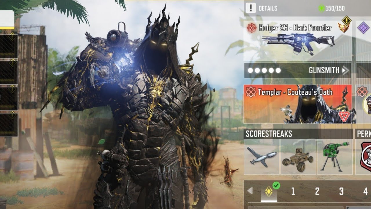 Max level Mythic Holger Dark Frontier gives you BATMAN vibes with the Mythic Templar in CODM 🦇🦇🦇