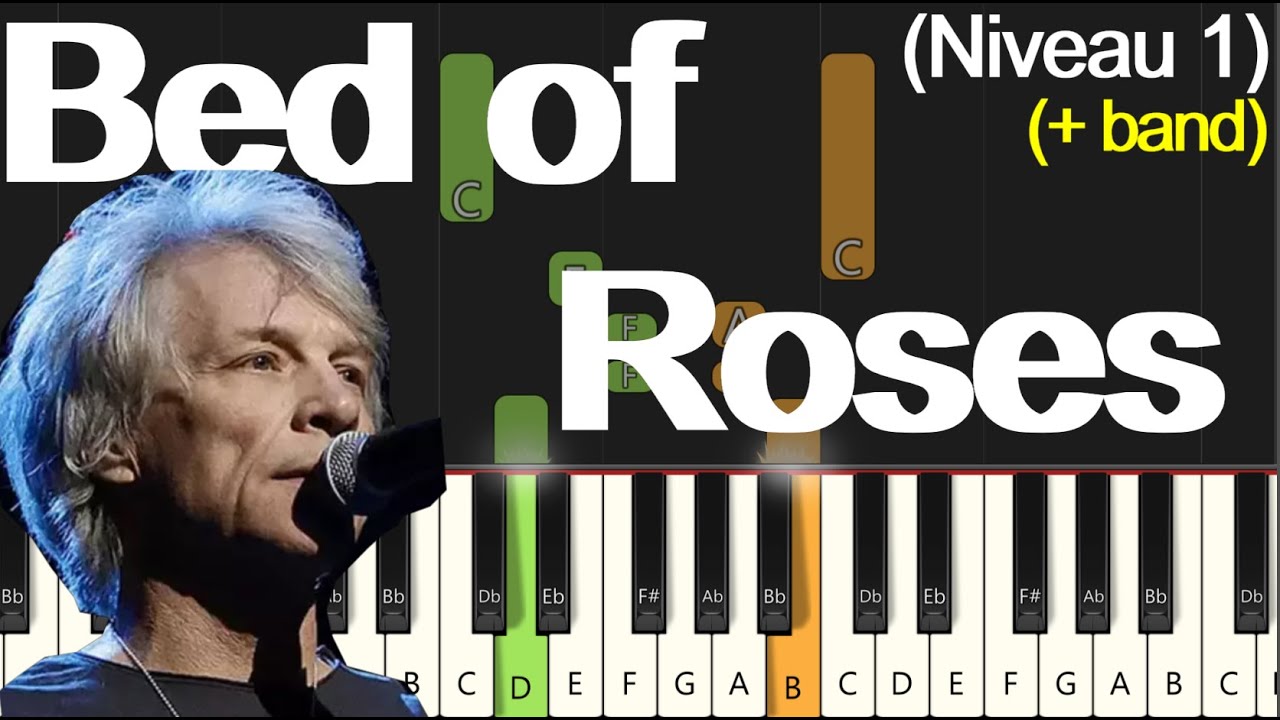 🎹  Bon Jovi - Bed of Roses | Piano Facile (+ Rock Band 🎸 )
