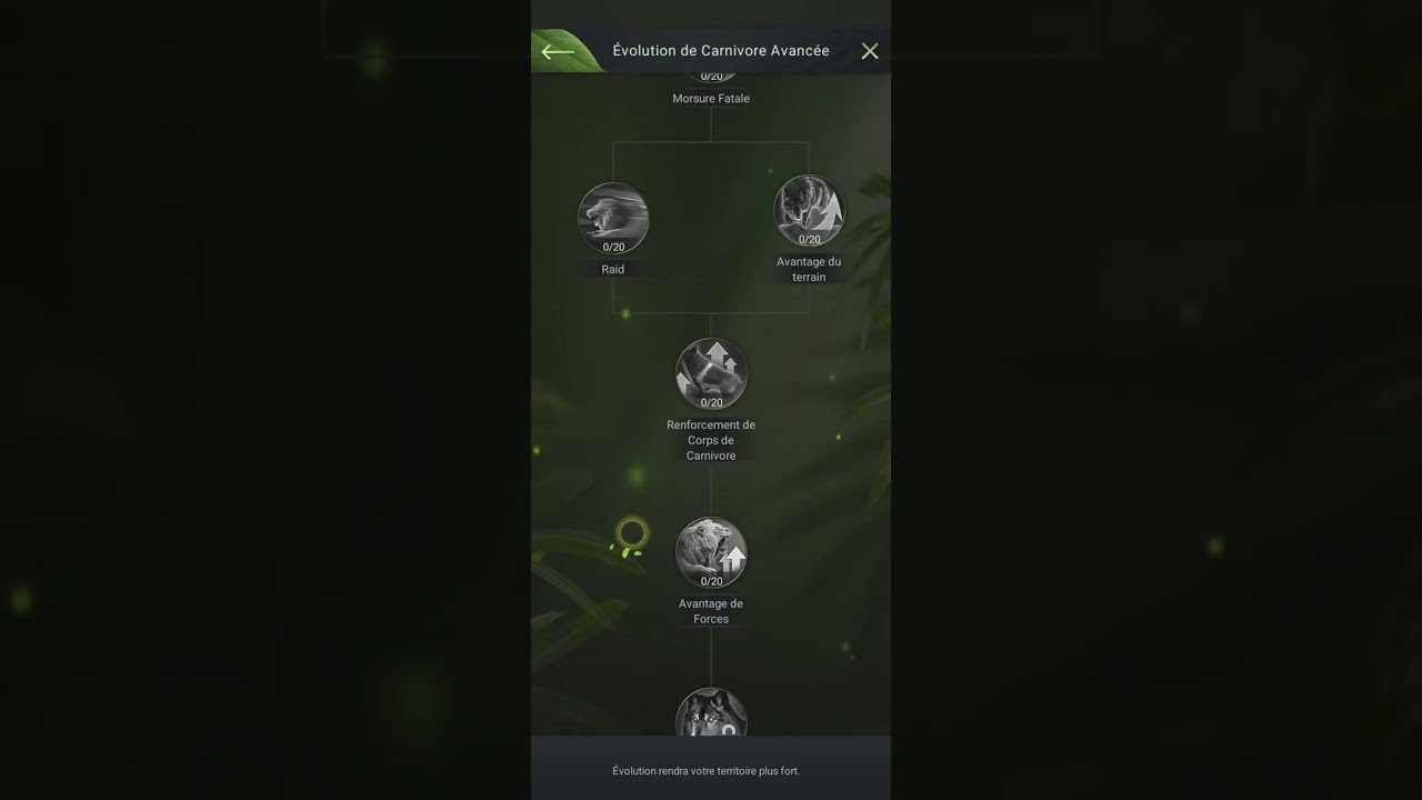 beastlord : aperçu de l'arbre de recherche carnivore avancé