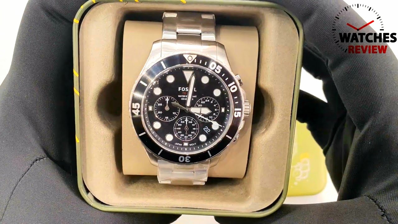 (unboxing fossil chronograph classic watch for men (fs5725