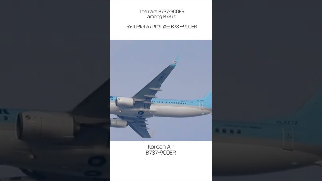 the rare aircraft B737-900ER among B737s
