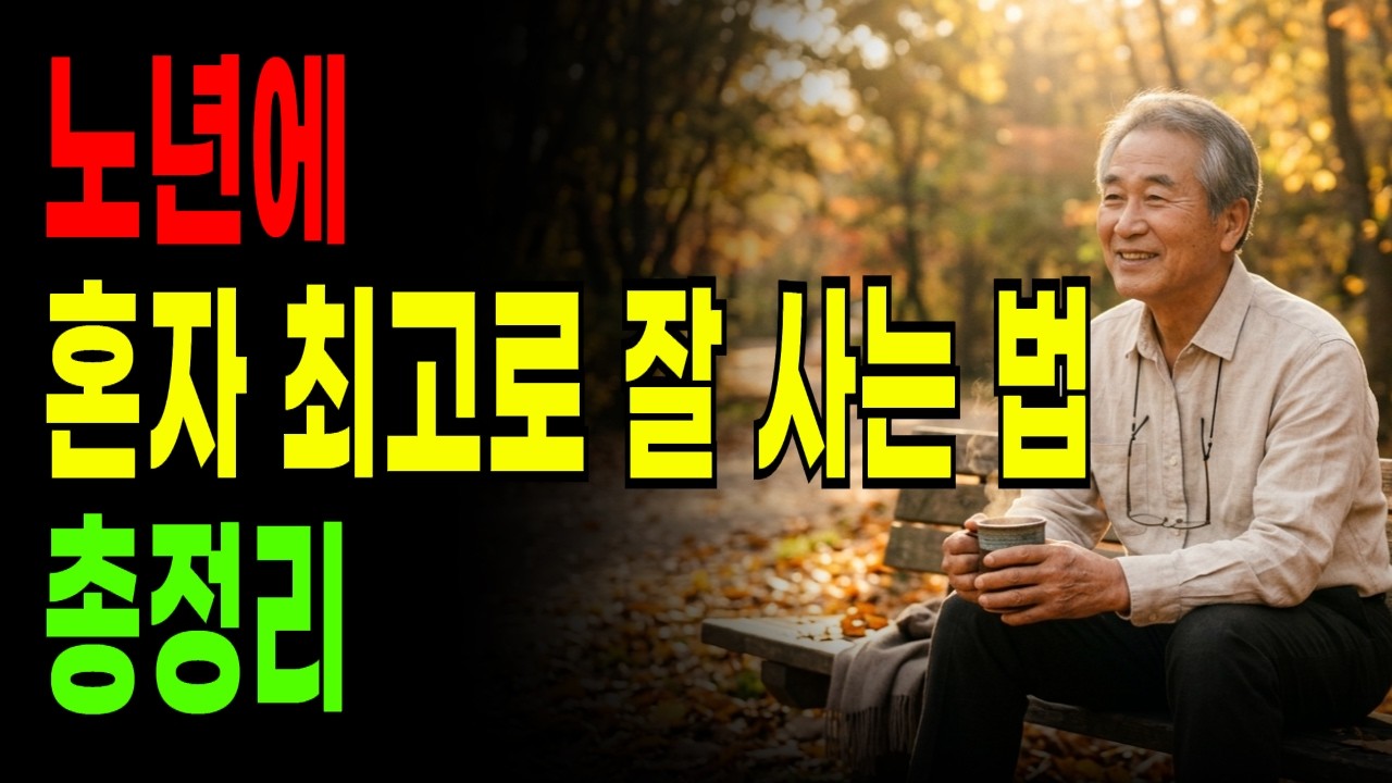 노년에 혼자 최고로 잘 사는 법 (돈, 건강, 관계, 루틴까지 완벽 정리)