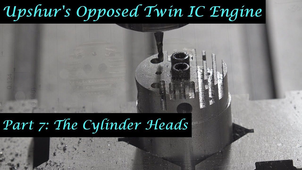 #MT56 Part 7 - Upshur's Opposed Twin IC Engine. The Cylinder Heads. In 4K/UHD by A Whale.