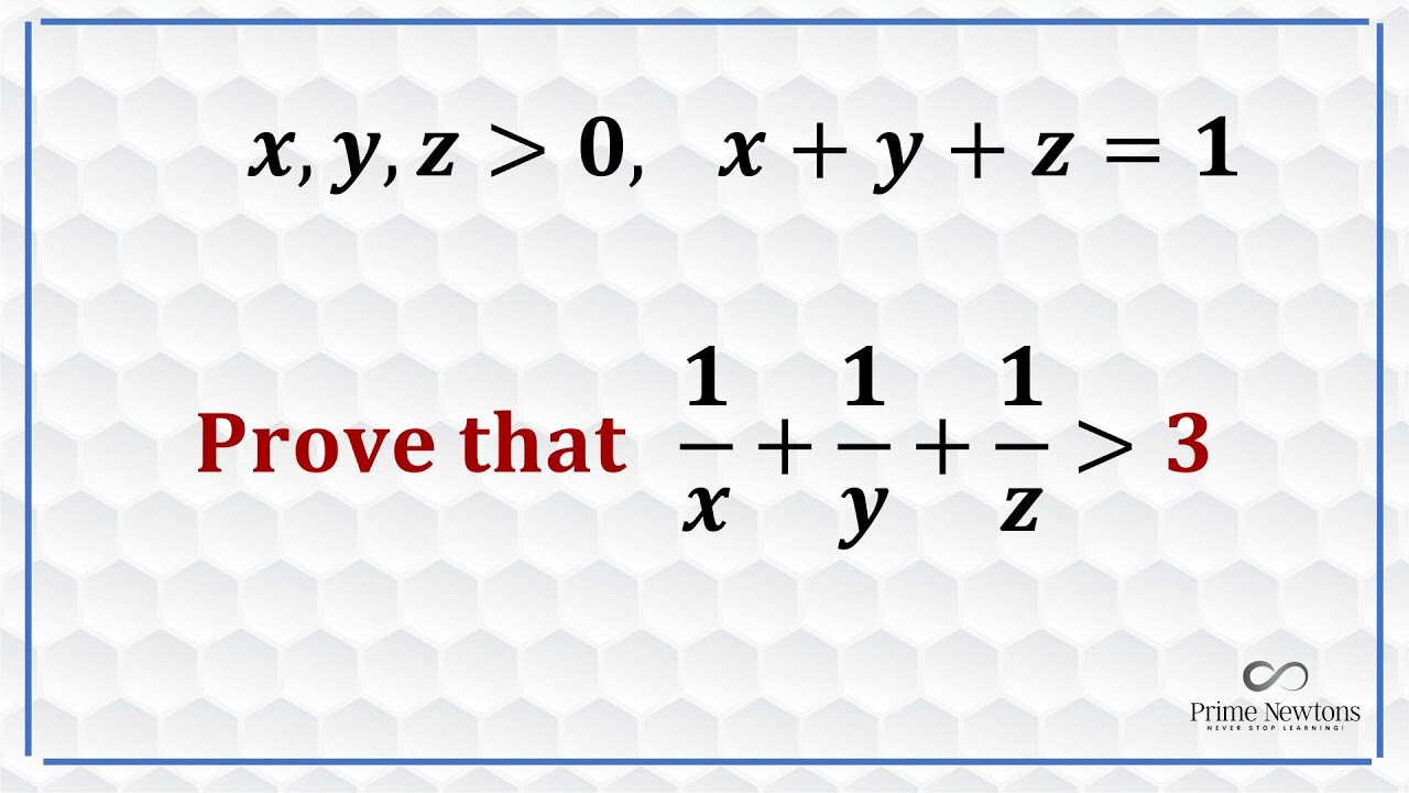 Prove that (1/x + 1/y + 1/z)  is greater than 3