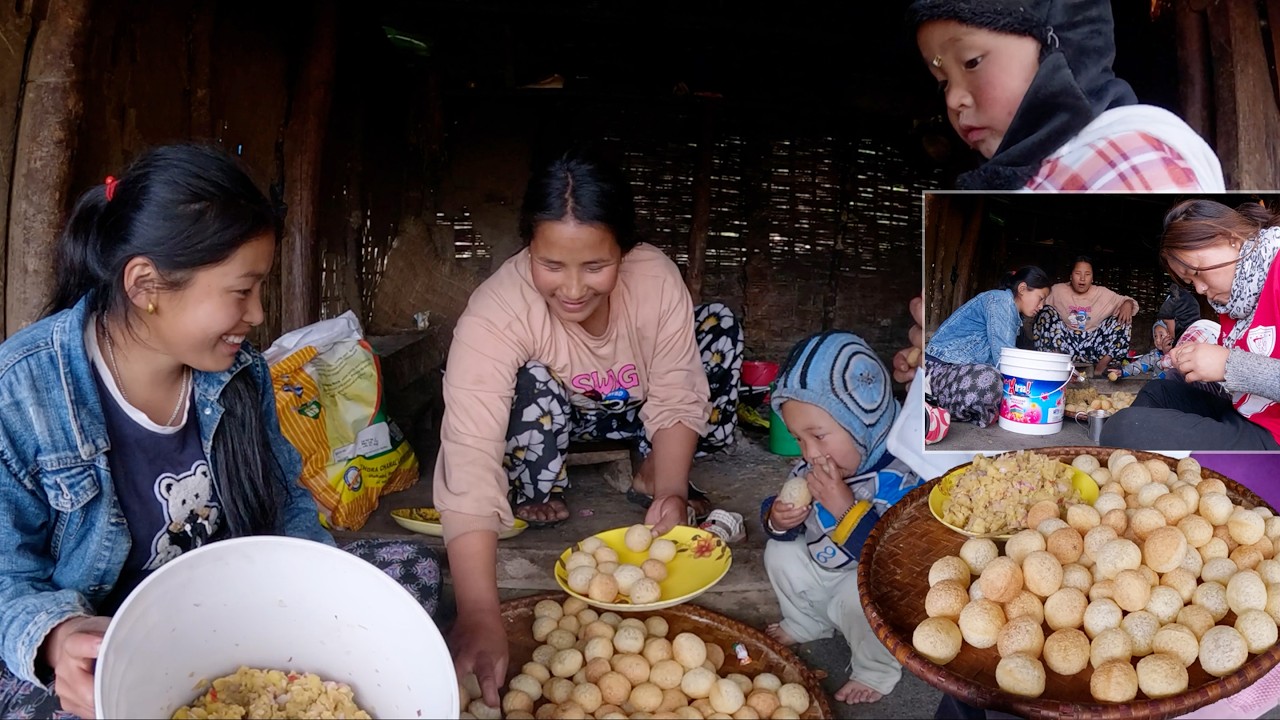 manjita manjita , anita , jina & laxmi enjoying  panipuri in the manjita's hut || @Manjitamrnati