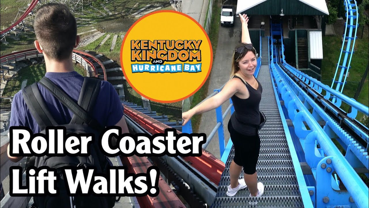 Climbing FOUR Lift Hills at Kentucky Kingdom! Storm Chaser, Lightning Run, T3, & Mile High Falls!