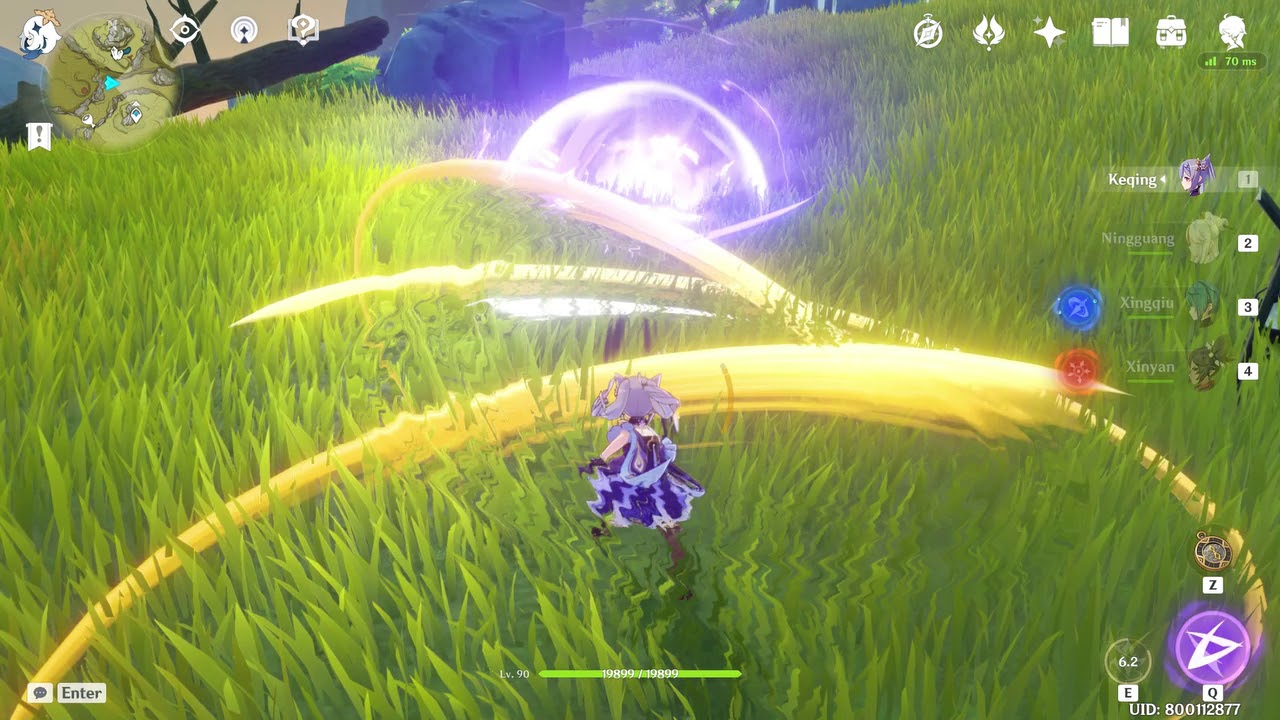 Keqing Secret move: Double Elemental Skill activation