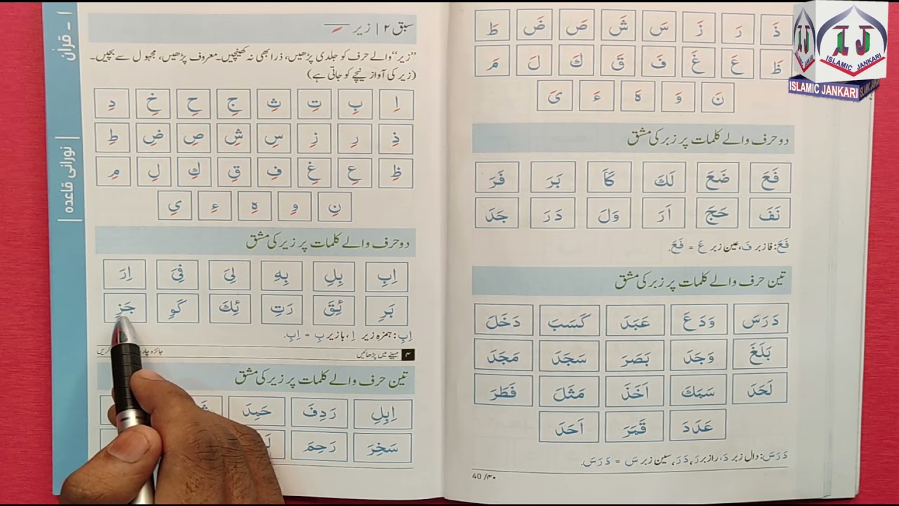 Islamic Jaankari: Takhti No. 2 | Zair Ke Pachan | Learn Quran | Lesson 3