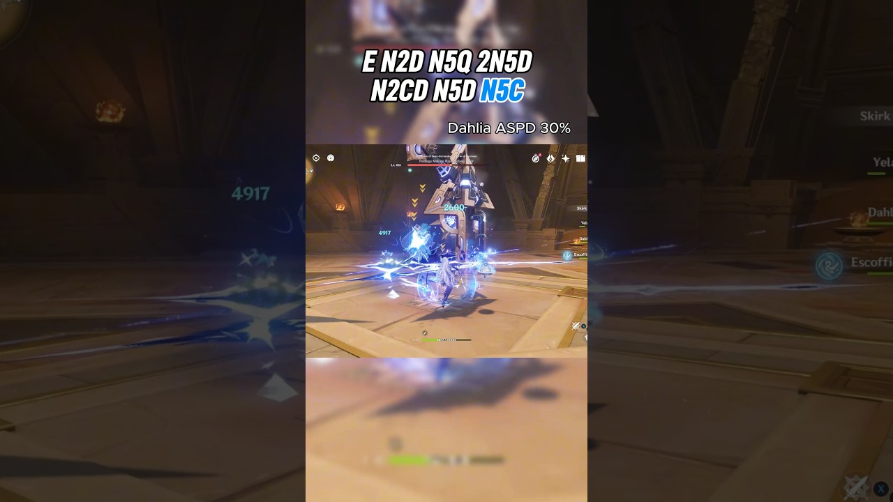 Skirk Dahlia C6 Best Combo (HARD) #genshinimpact #hoyovers #fightlikeskirk #genshinskirkguide