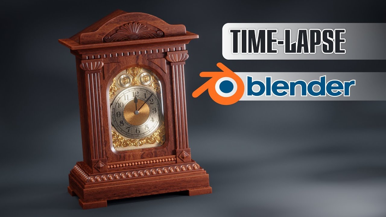 Old clock. Blender, Cycles. Time-lapse