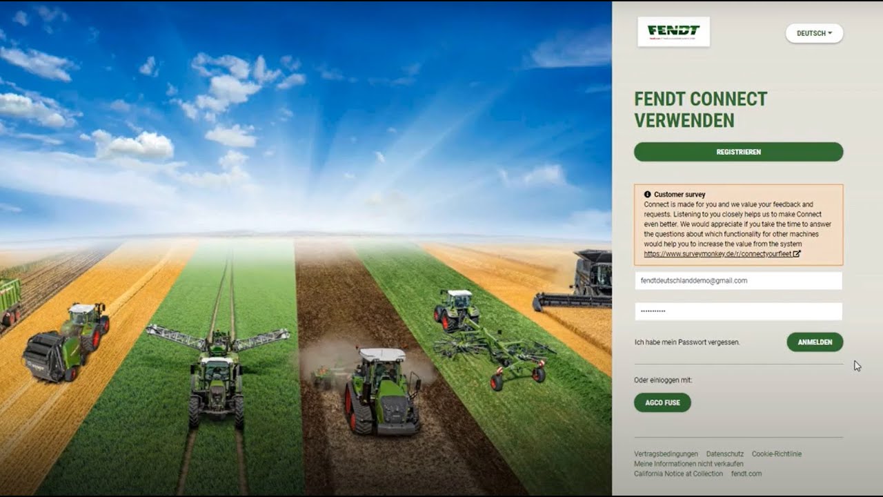 Fendt Connect: Name der Maschine &auml;ndern