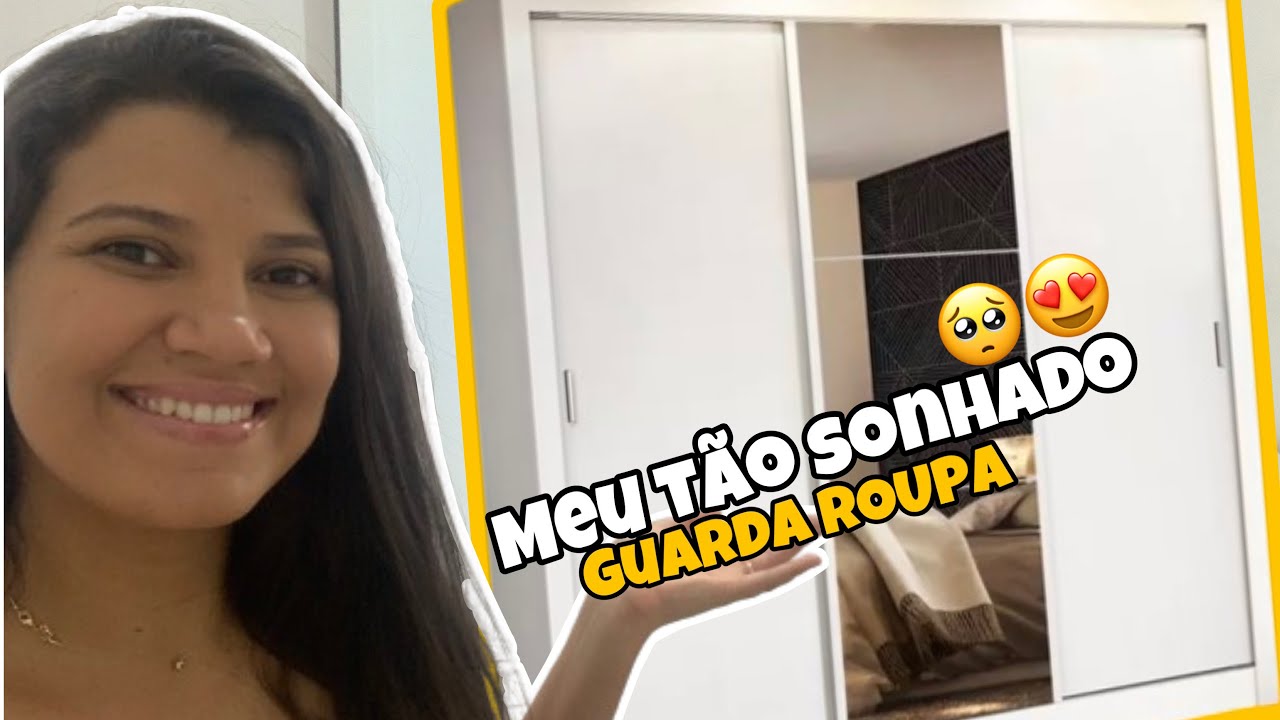 Comprei Meu Guarda Roupa, Madesa Com 3 portas De Correr, Espelhado Por Menos De 1000 Reais 😱😍🙏🏼🙌🏼