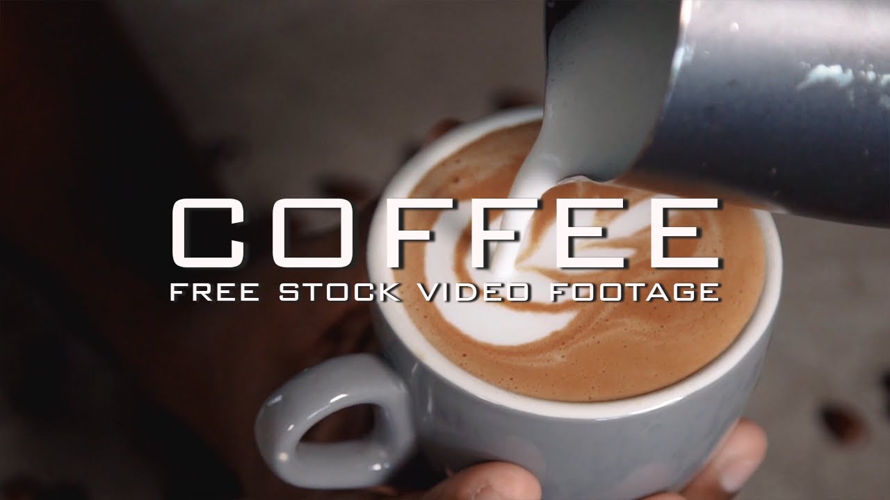 35+ Coffee Free Video Stock Footage | Close-Up View of Black Coffee / Making a Coffee Art /Latte Art