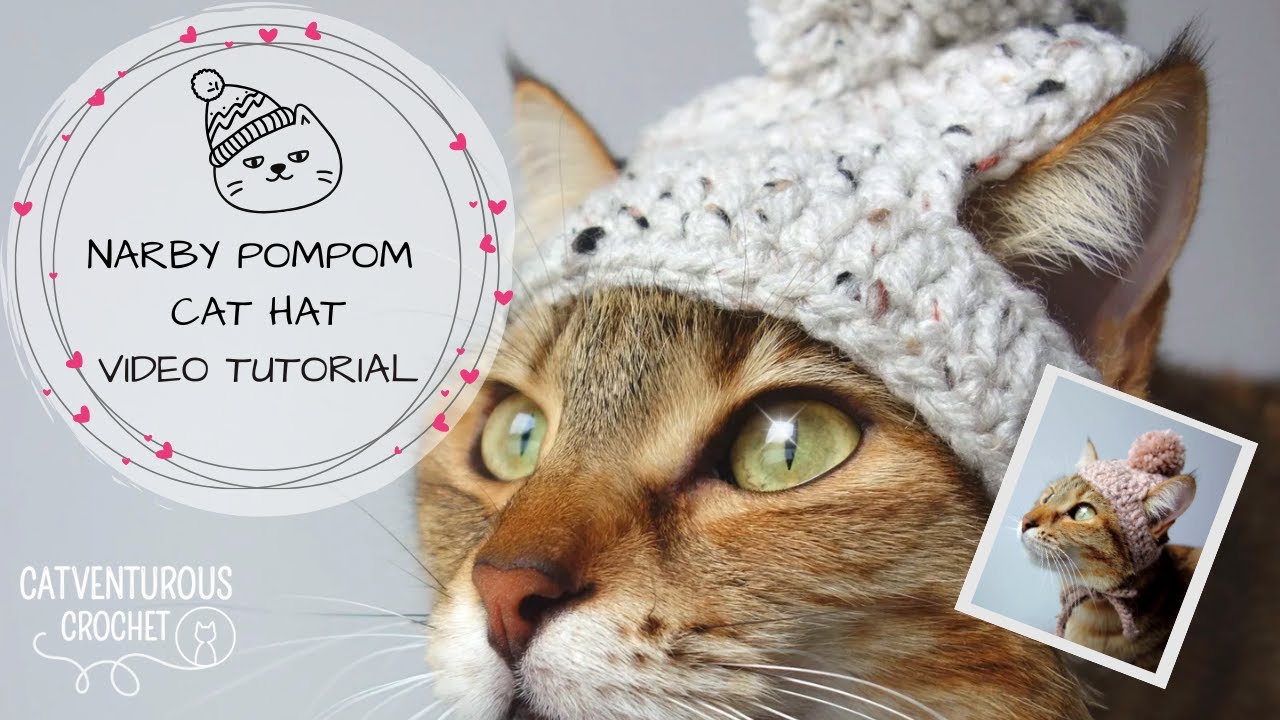 Шапка-кошка Narby Pompon - Catventurous Crochet