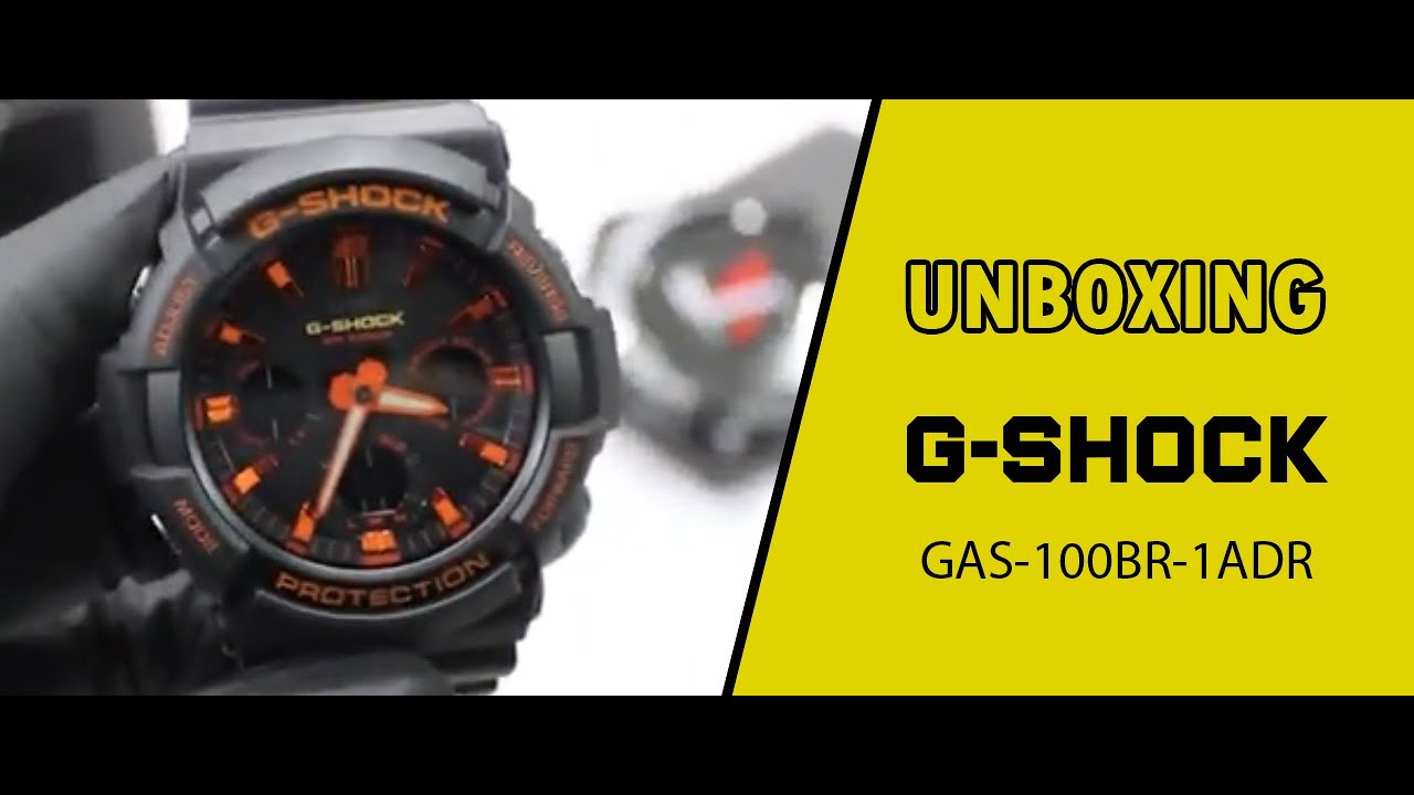 JAM TANGAN CASIO G-SHOCK GAS 100BR 1ADR / GAS-100BR-1ADR UNBOXING - GROSIRJAMTANGAN.COM