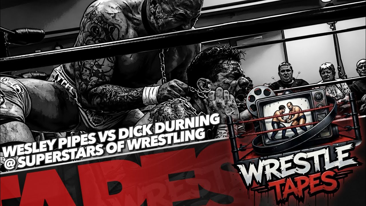 BRUTAL Dog Collar Chain Match! Wesley Pipes Defends Superstars of Wrestling Title vs Dick Durning 