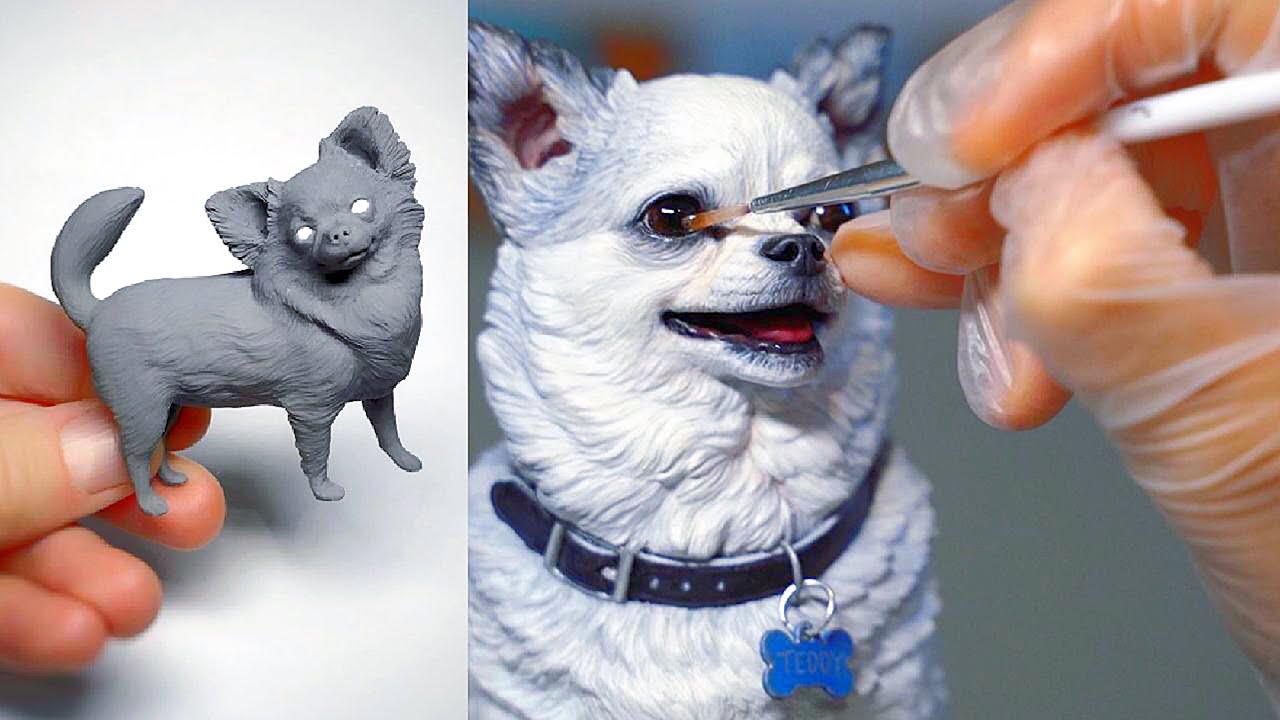 POLYMER CLAY PETS SCULPTURE HOW ITS MADE 10 AMAZING IDEAS
